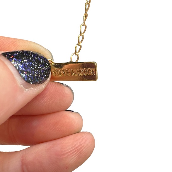 Steve Madden Necklace Womens Evil Eye Quartz Celestial Charm Crystal Gold - Picture 8 of 9